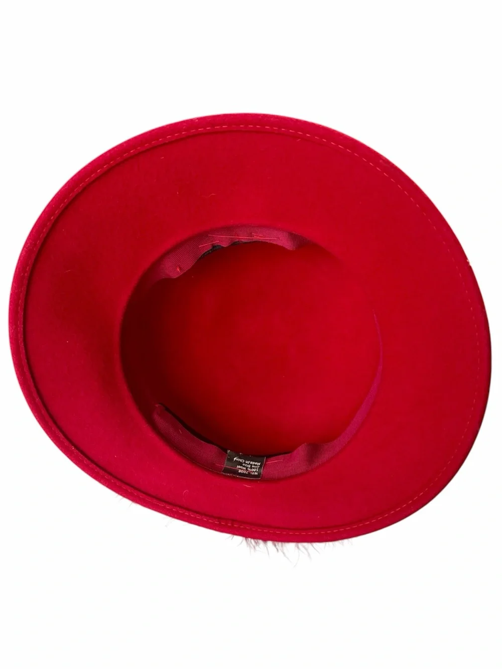 Arlin Red 100% Wool Cloche Hat with Marabou Feather Trim — One Size — WPL 7008